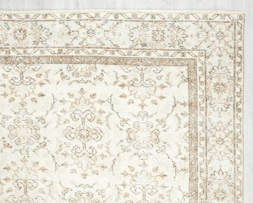 Multicolor Turkish Oushak Rug 9' 10" x 6' 7" Hand-Knotted | No. VR72701