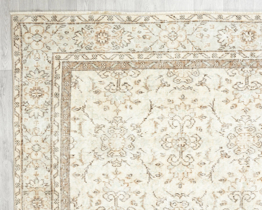 Multicolor Turkish Oushak Rug 9' 10" x 6' 7" Hand-Knotted | No. VR72701