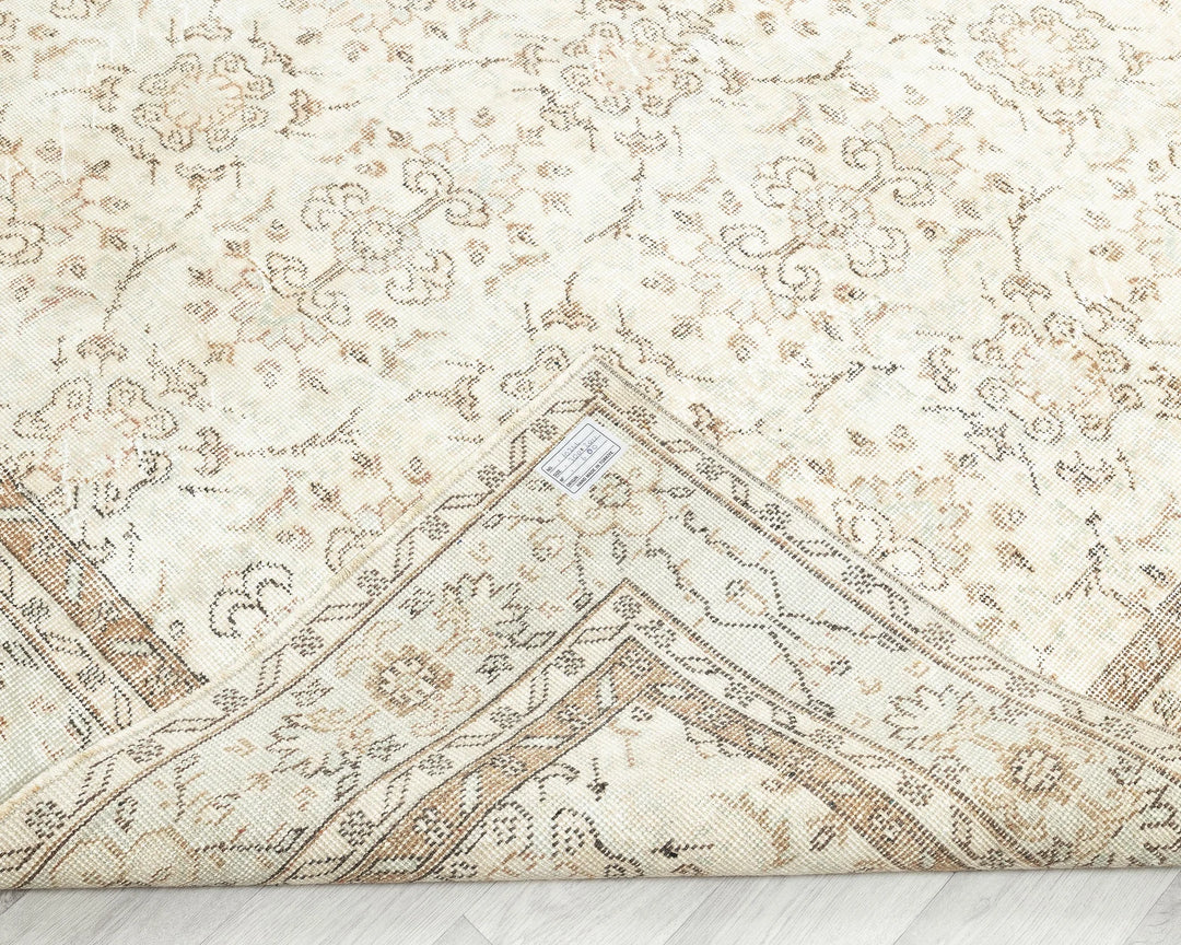 Multicolor Turkish Oushak Rug 9' 10" x 6' 7" Hand-Knotted | No. VR72701