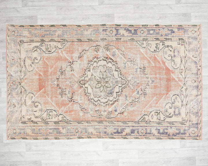 Multicolor Turkish Oushak Rug 5' 1" x 8' 3" Hand-Knotted view 9