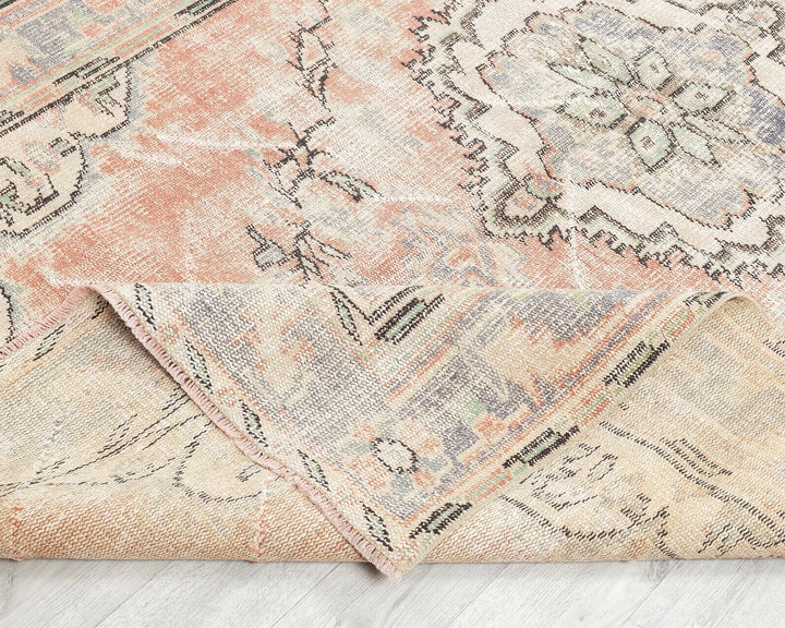 Multicolor Turkish Oushak Rug 5' 1" x 8' 3" Hand-Knotted field