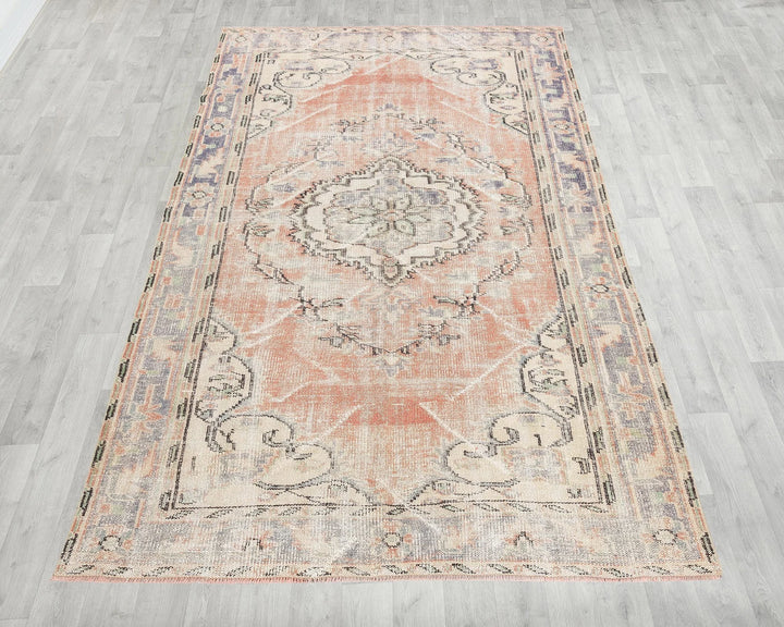Multicolor Turkish Oushak Rug 5' 1" x 8' 3" Hand-Knotted reverse