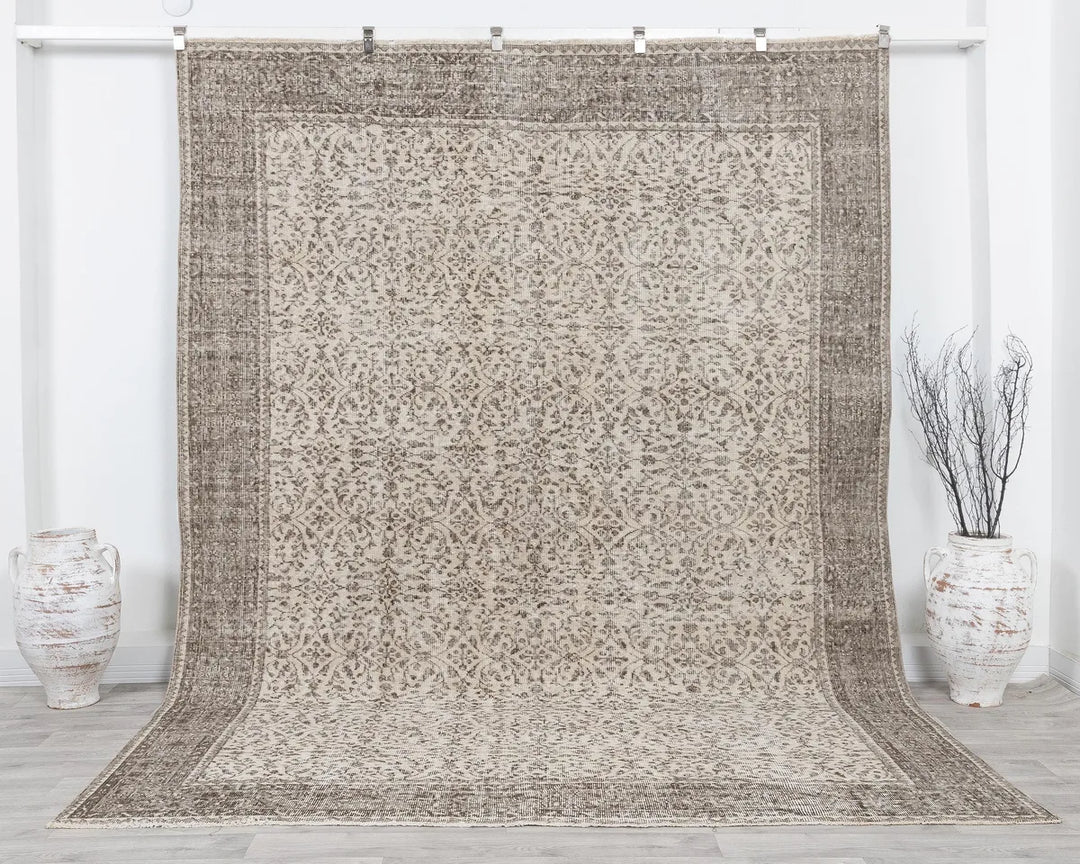 Multicolor Turkish Oushak Rug 7' 5" x 9' 10" Hand-Knotted | No. VR72834