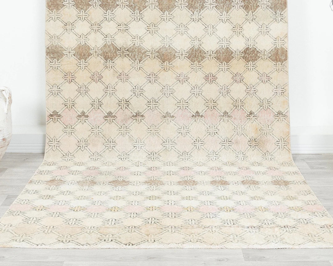 Multicolor Turkish Oushak Rug 4' 8" x 10' Hand-Knotted | No. VR72839
