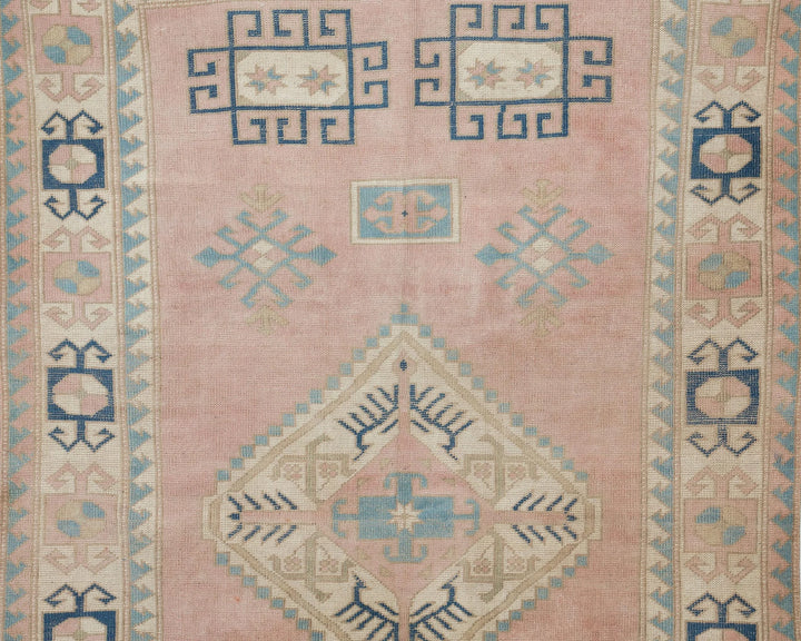 Beige Turkish Oushak Rug 4'11" x 7'11" Hand-Knotted | No. VR73000
