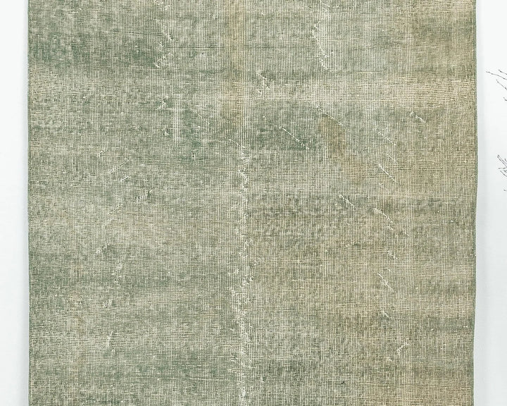 Green Turkish Oushak Rug 3'7" x 6'8" Hand-Knotted | No. VR73015