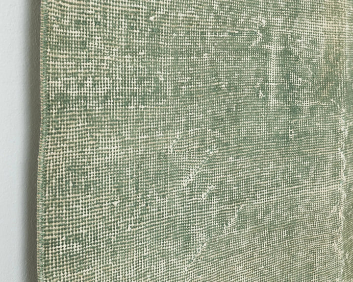 Green Turkish Oushak Rug 3'7" x 6'8" Hand-Knotted | No. VR73015