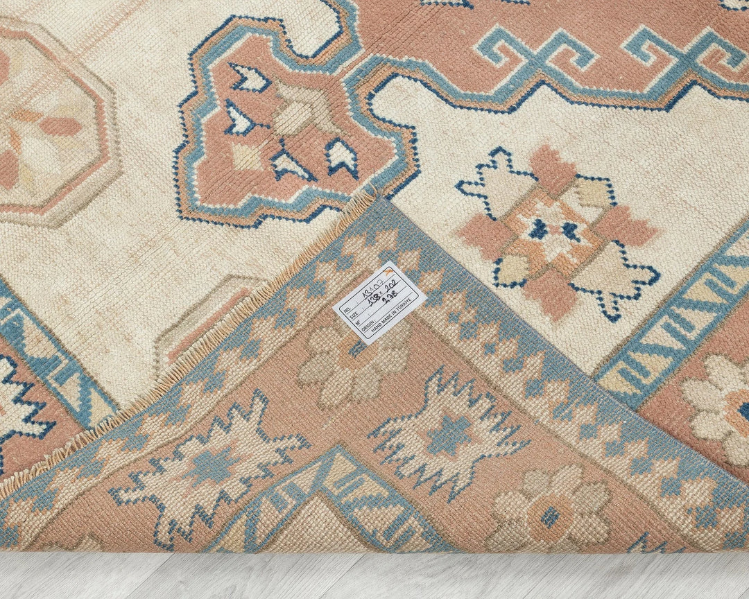 Pink Turkish Oushak Rug 4'6" x 6'7" Hand-Knotted | No. VR73163