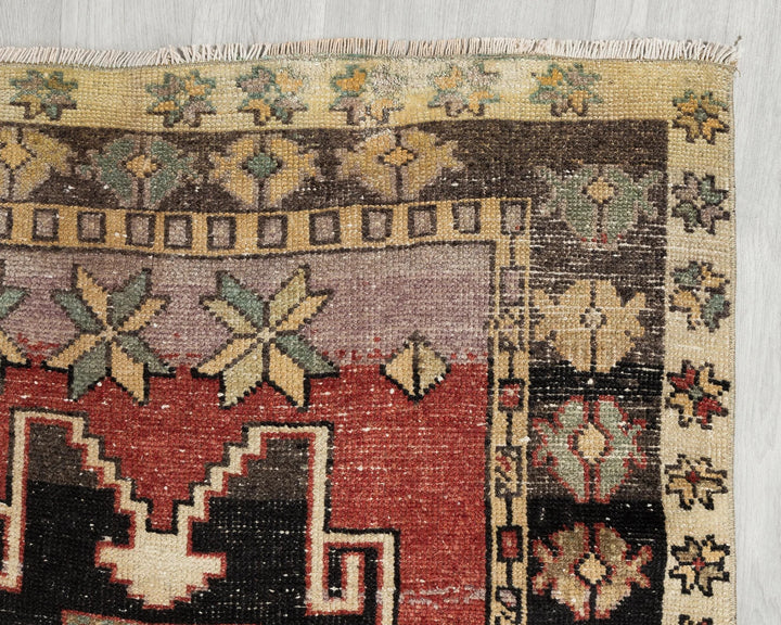 Multicolor Turkish Oushak Rug 3'9" x 11'10" Hand-Knotted | No. VR73229