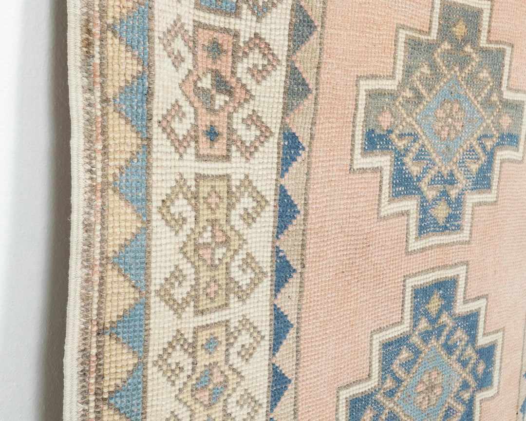 Pink Turkish Oushak Rug 3'7" x 6' Hand-Knotted | No. VR73272