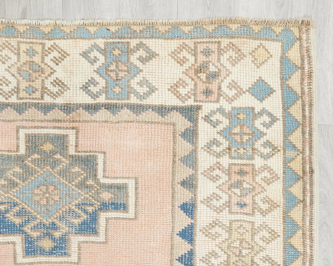 Pink Turkish Oushak Rug 3'7" x 6' Hand-Knotted | No. VR73272