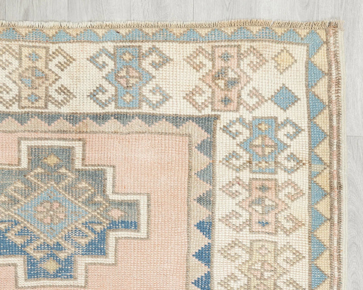 Pink Turkish Oushak Rug 3'7" x 6' Hand-Knotted | No. VR73272