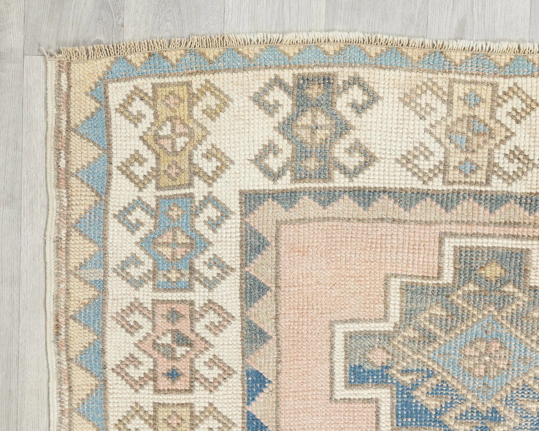 Pink Turkish Oushak Rug 3'7" x 6' Hand-Knotted | No. VR73272