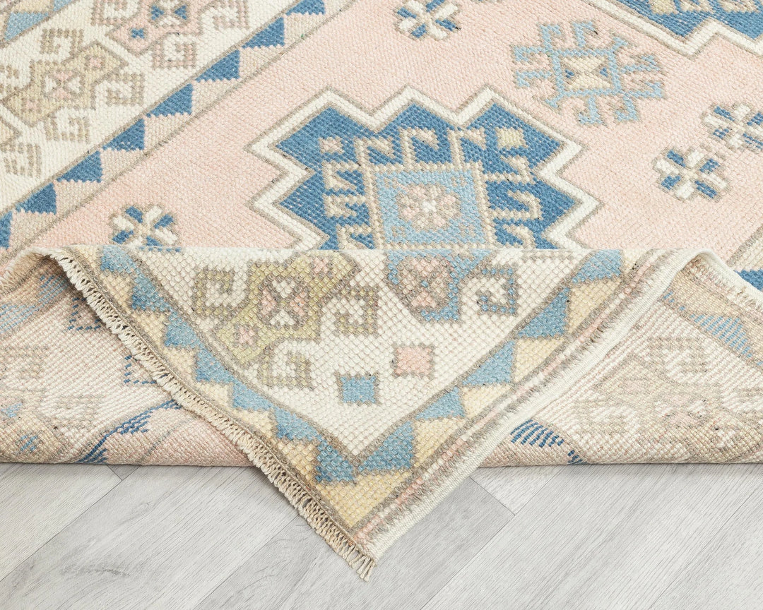 Pink Turkish Oushak Rug 3'7" x 6' Hand-Knotted | No. VR73272