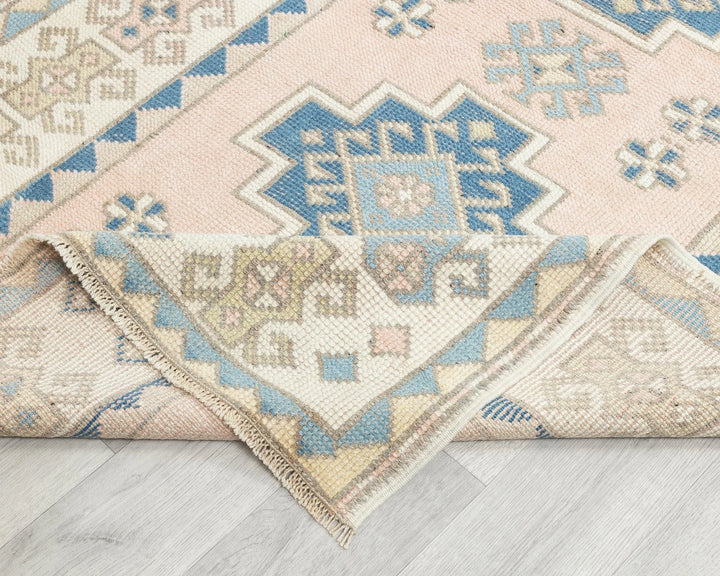 Pink Turkish Oushak Rug 3'7" x 6' Hand-Knotted | No. VR73272