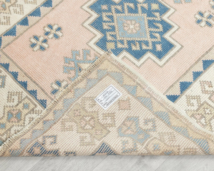 Pink Turkish Oushak Rug 3'7" x 6' Hand-Knotted | No. VR73272