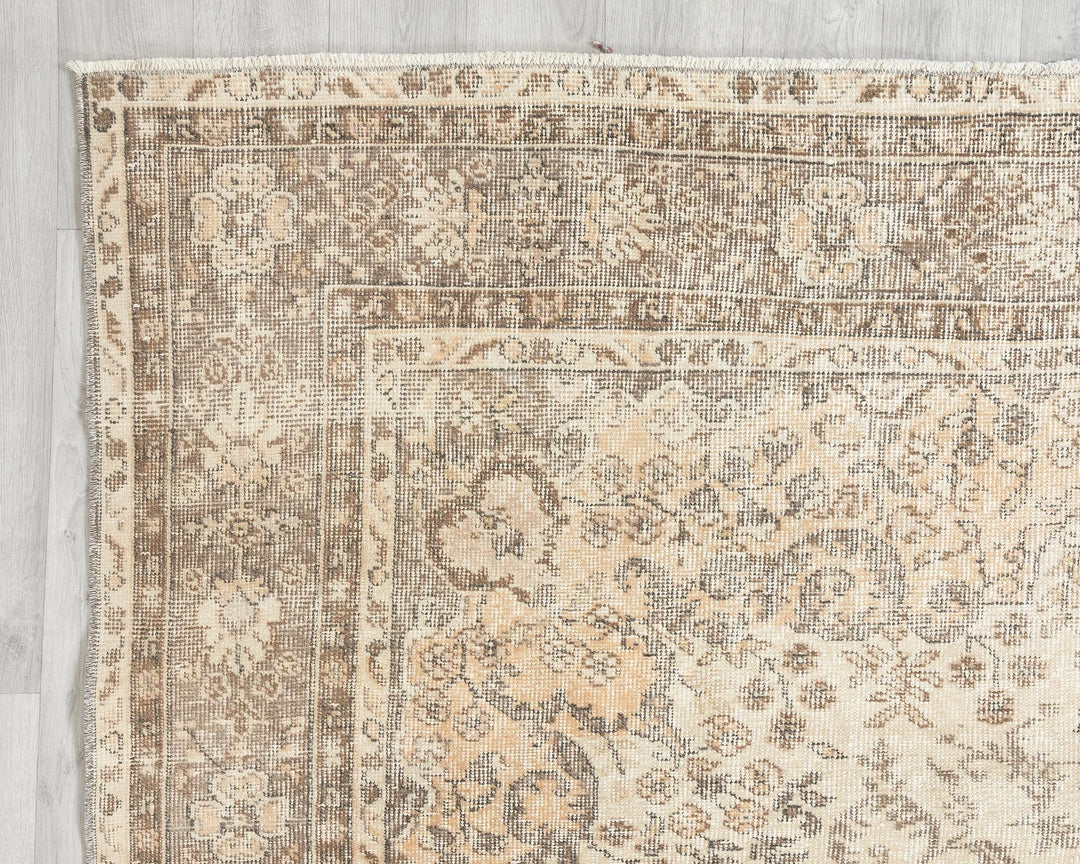 Multicolor Turkish Oushak Rug 6' 5" x 10' 4" Hand-Knotted | No. VR73349