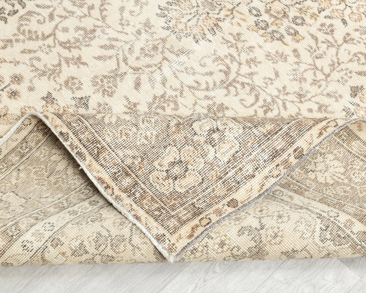 Multicolor Turkish Oushak Rug 6' 5" x 10' 4" Hand-Knotted | No. VR73349