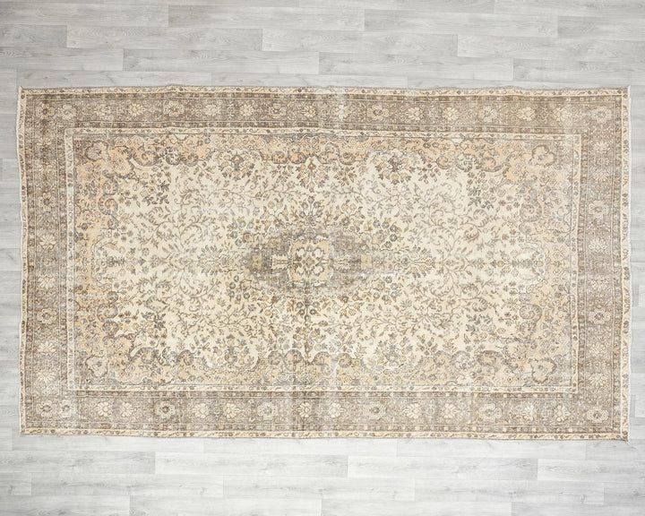 Multicolor Turkish Oushak Rug 6' 5" x 10' 4" Hand-Knotted | No. VR73349