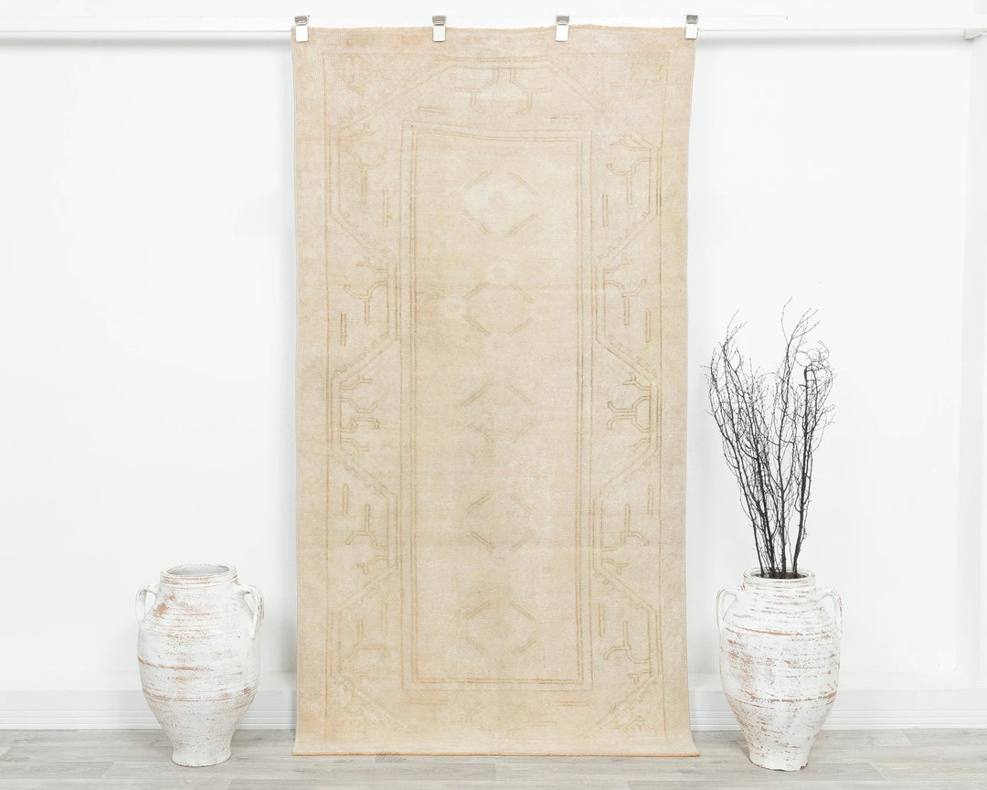 Multicolor Turkish Oushak Rug 4' 1" x 7' 3" Hand-Knotted | No. VR73370