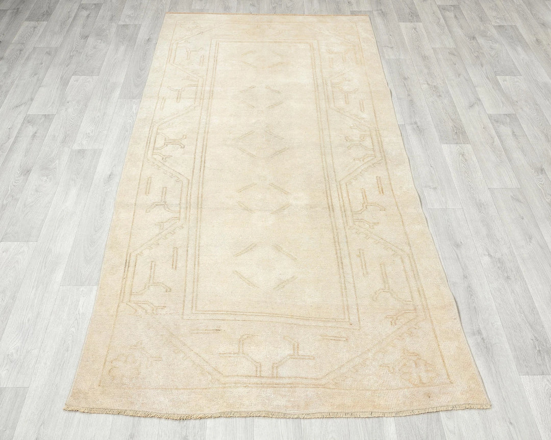 Multicolor Turkish Oushak Rug 4' 1" x 7' 3" Hand-Knotted | No. VR73370