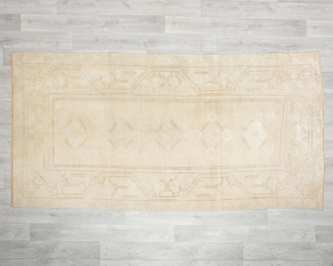 Multicolor Turkish Oushak Rug 4' 1" x 7' 3" Hand-Knotted | No. VR73370