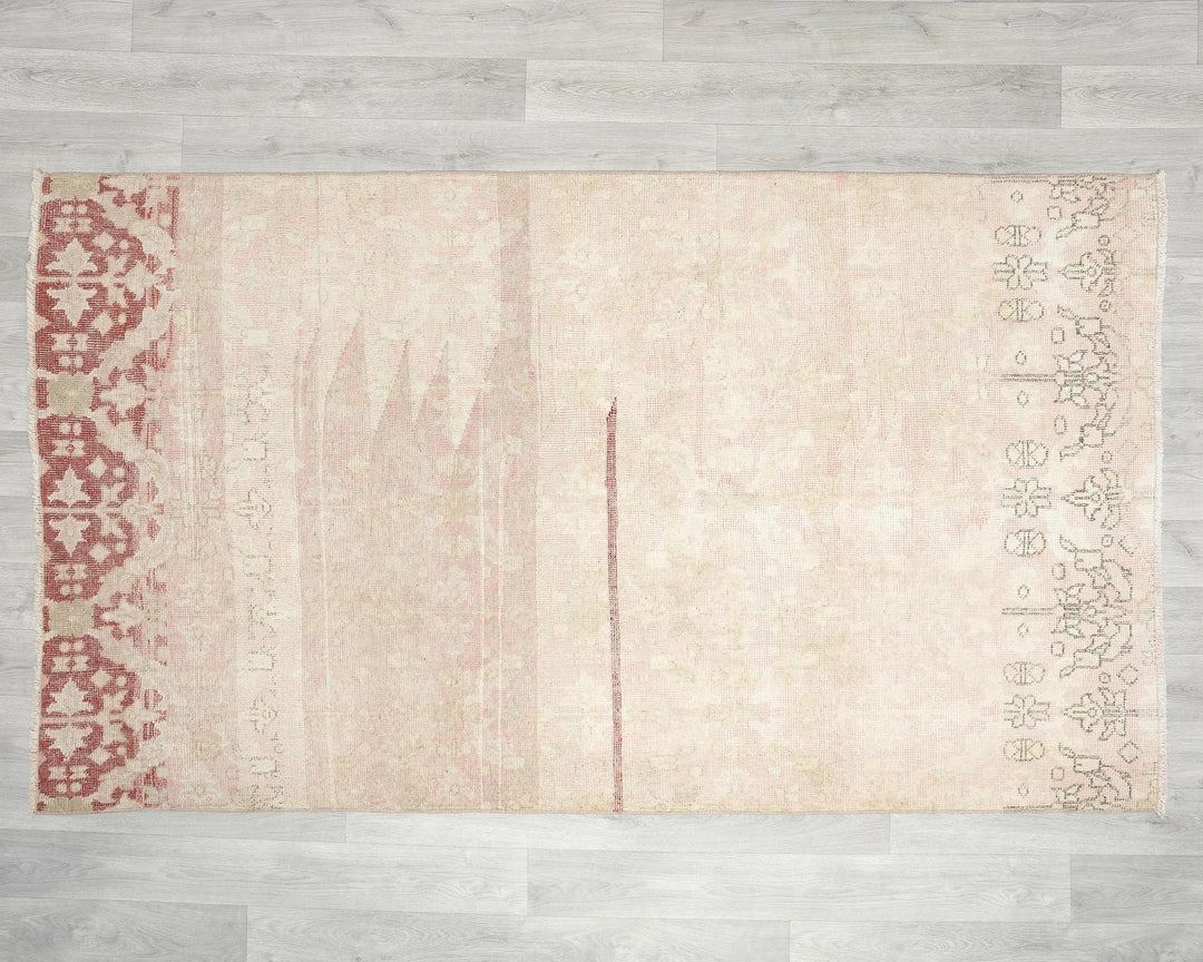 Multicolor Turkish Oushak Rug 3' 11" x 6' 10" Hand-Knotted | No. VR73464