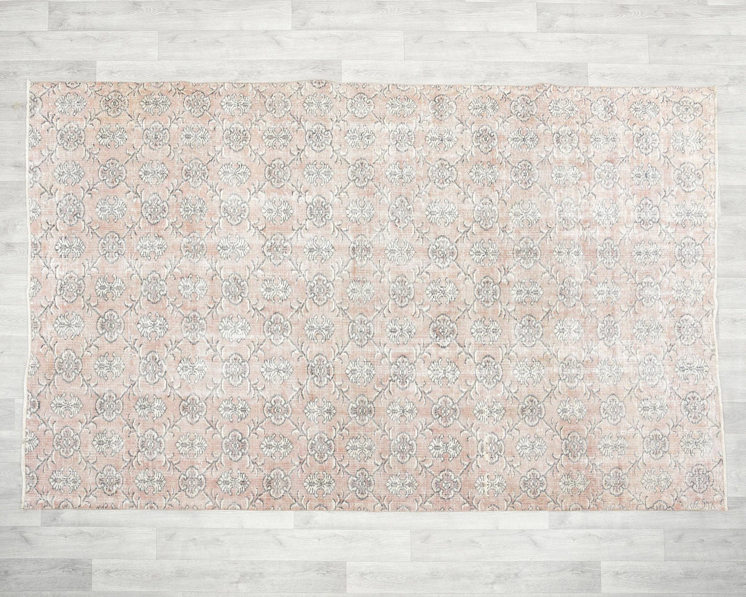 Multicolor Turkish Oushak Rug 5' 7" x 9' Hand-Knotted | No. VR73513
