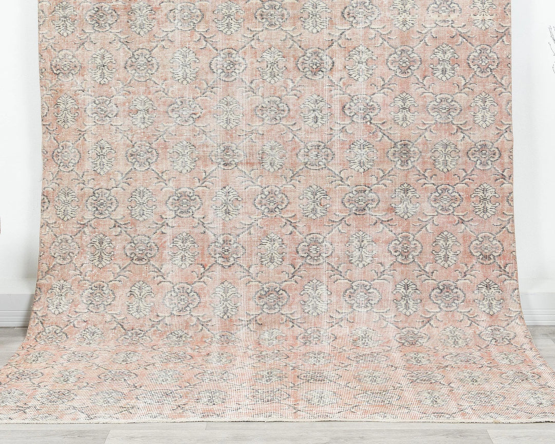 Multicolor Turkish Oushak Rug 5' 7" x 9' Hand-Knotted | No. VR73513