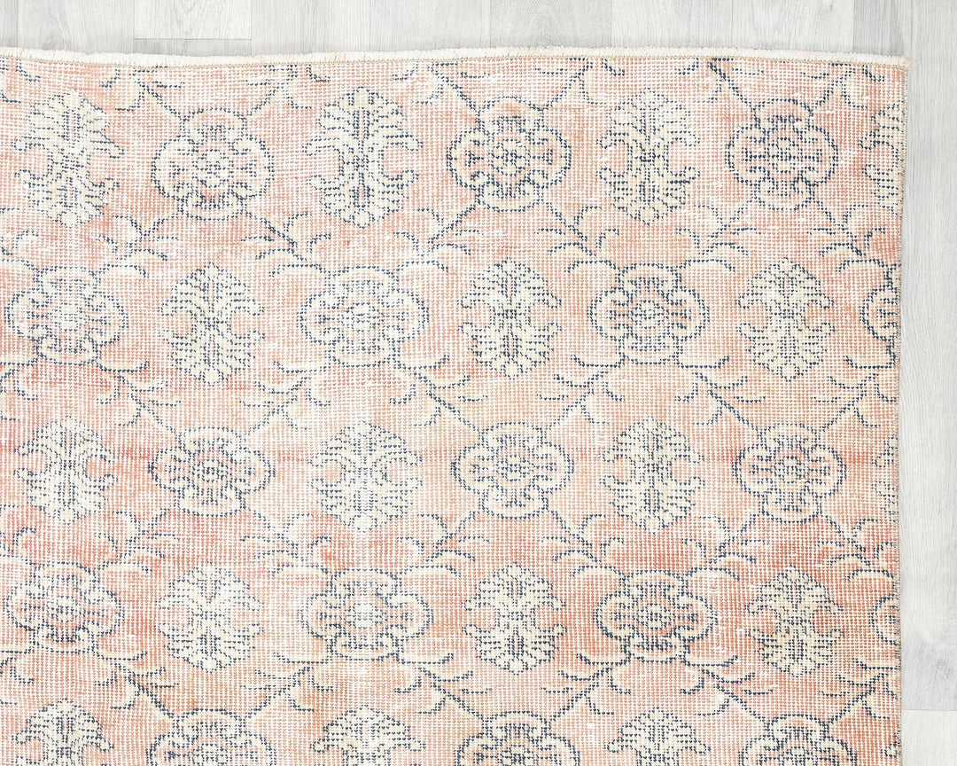 Multicolor Turkish Oushak Rug 5' 7" x 9' Hand-Knotted | No. VR73513