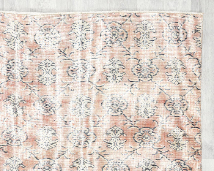 Multicolor Turkish Oushak Rug 5' 7" x 9' Hand-Knotted | No. VR73513