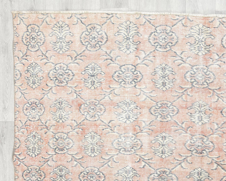 Multicolor Turkish Oushak Rug 5' 7" x 9' Hand-Knotted | No. VR73513