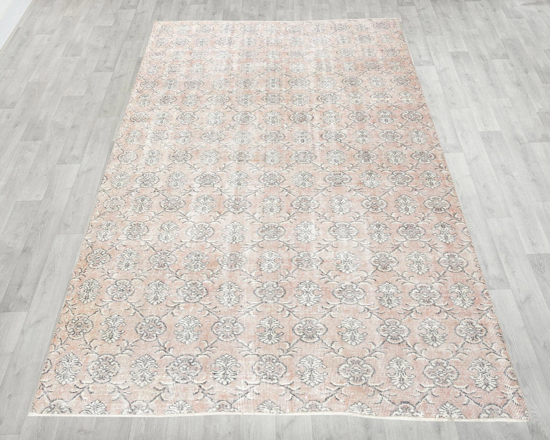 Multicolor Turkish Oushak Rug 5' 7" x 9' Hand-Knotted | No. VR73513