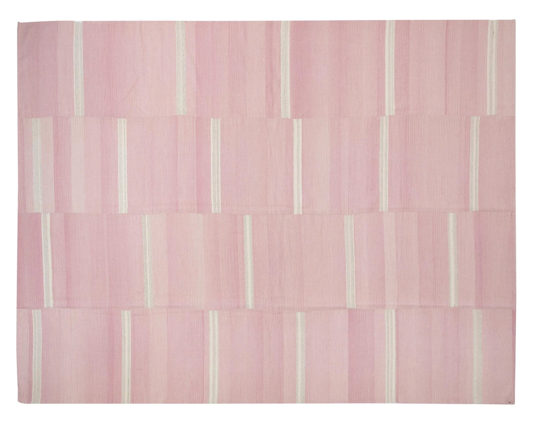Pink Turkish Kilim Rug 10' 6" x 13' 1" Flat-Weave | No. VR73543