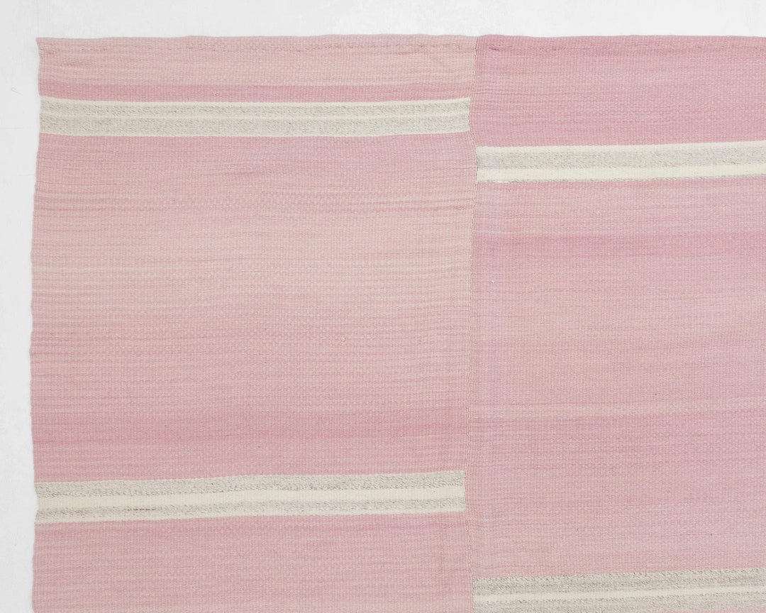 Pink Turkish Kilim Rug 10' 6" x 13' 1" Flat-Weave | No. VR73543