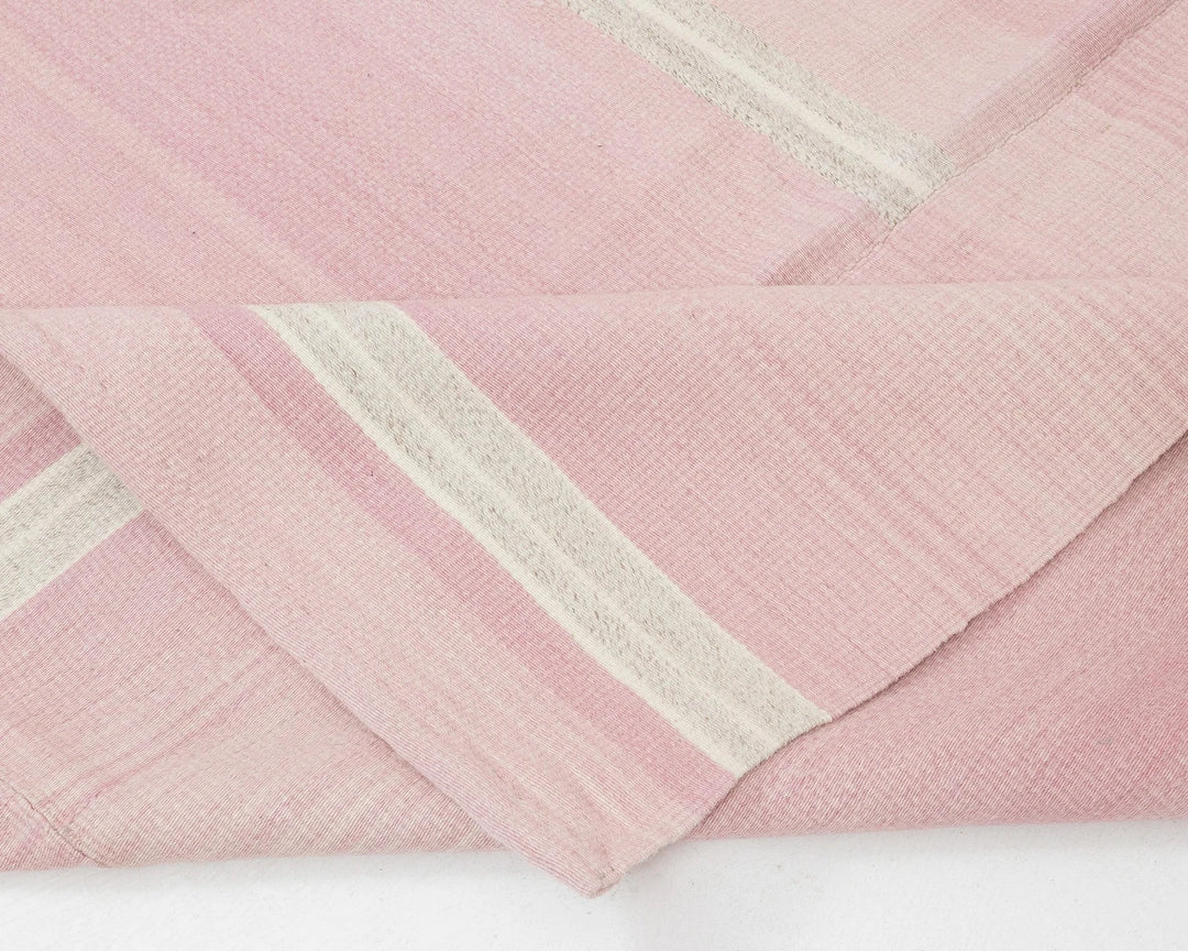 Pink Turkish Kilim Rug 10' 6" x 13' 1" Flat-Weave | No. VR73543