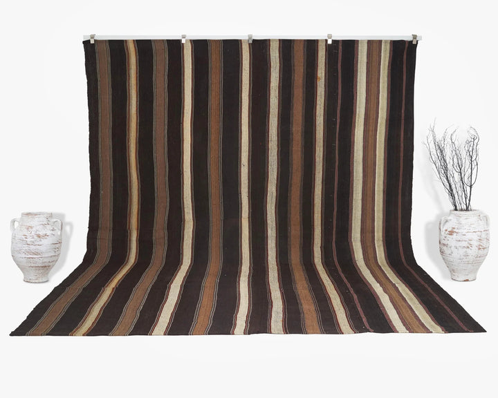 Multicolor Turkish Kilim Rug 9' 6" x 11' 8" Flat-Weave | No. VR73631
