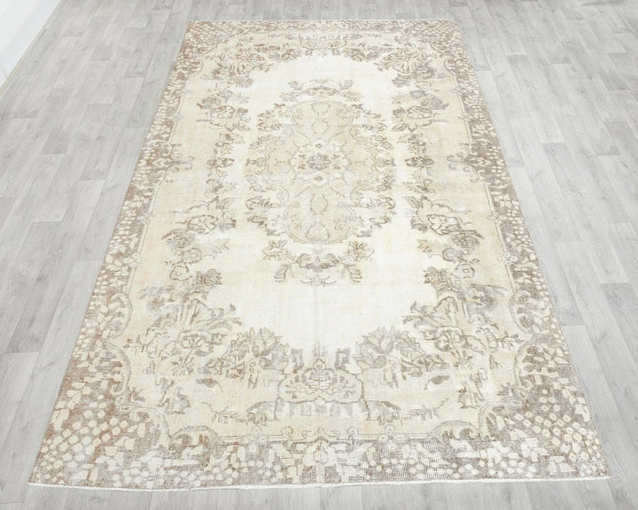 Multicolor Turkish Oushak Rug 6'5" x 9'9" Hand-Knotted view 9