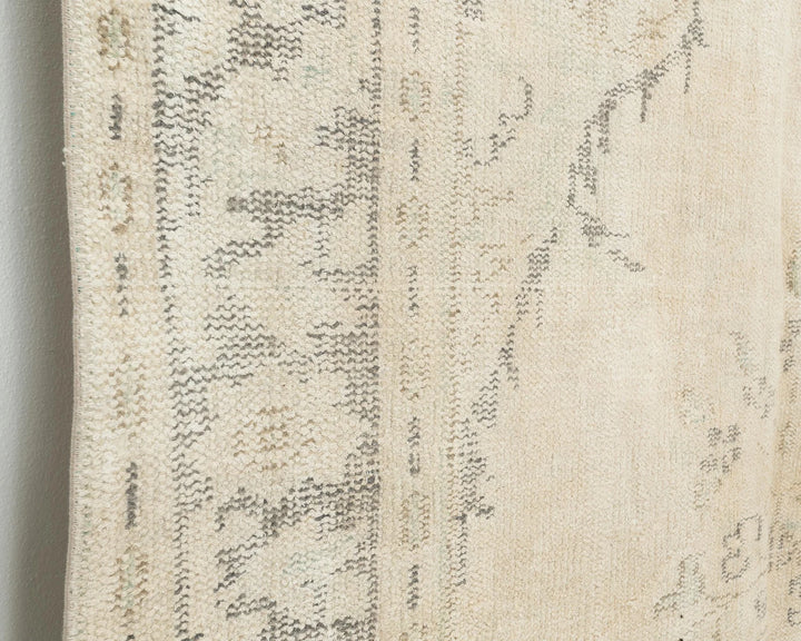 Beige Turkish Oushak Rug 5'5" x 9'4" Hand-Knotted | No. VR73733