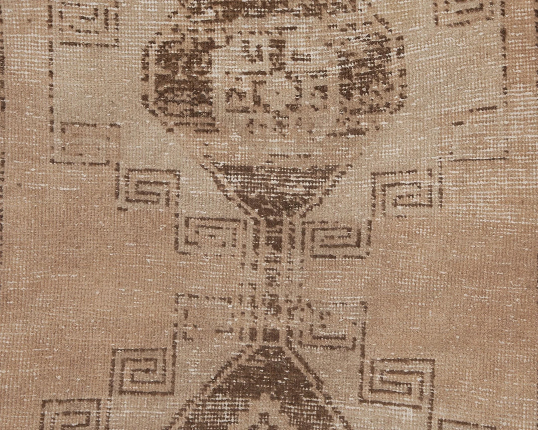 Multicolor Turkish Oushak Rug 2'11" x 11'8" Hand-Knotted detail