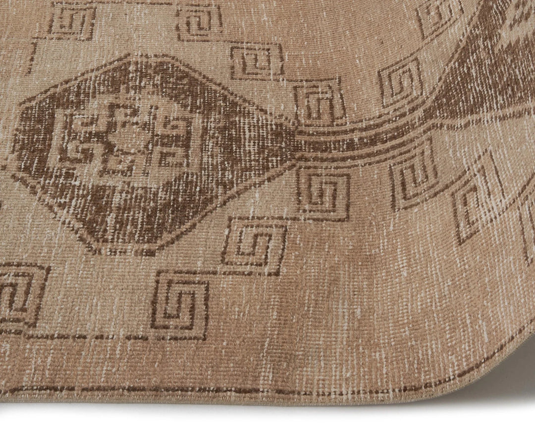 Multicolor Turkish Oushak Rug 2'11" x 11'8" Hand-Knotted pattern