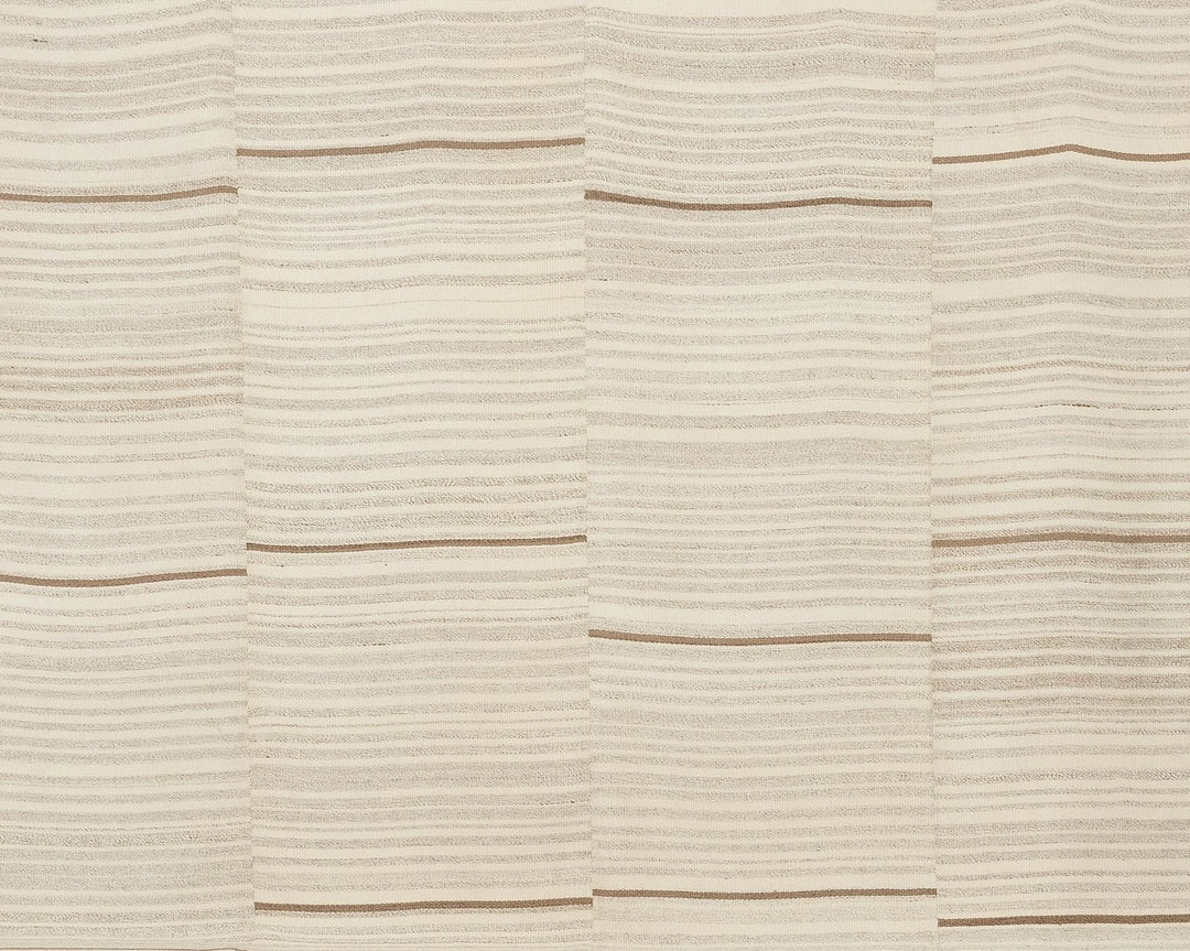 Beige Turkish Kilim Rug 9'6" x 12'10" Flat-Weave | No. VR73972