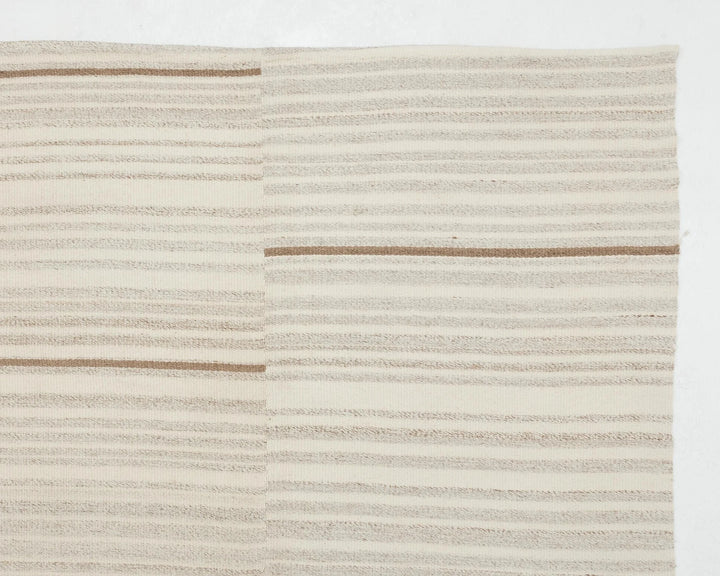 Beige Turkish Kilim Rug 9'6" x 12'10" Flat-Weave | No. VR73972