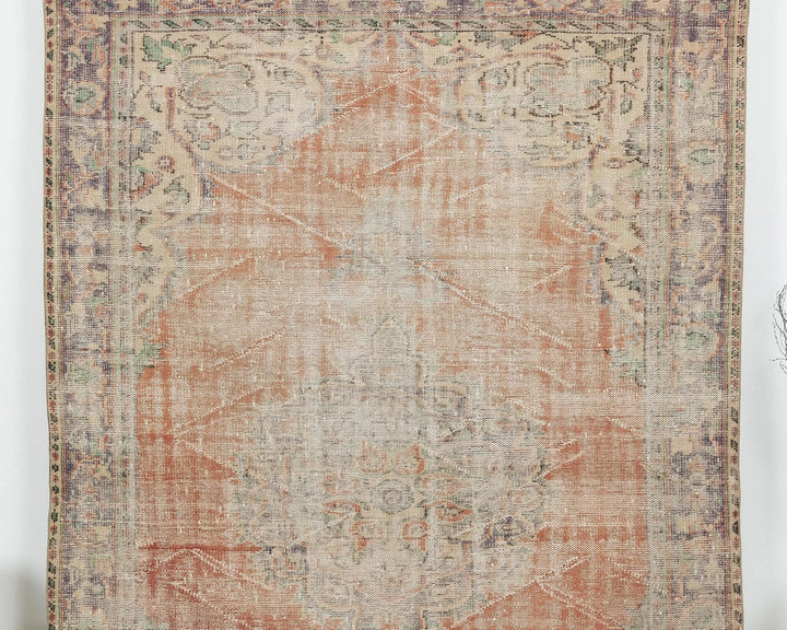 Multicolor Turkish Oushak Rug 6'2" x 9'8" Hand-Knotted | No. VR74012