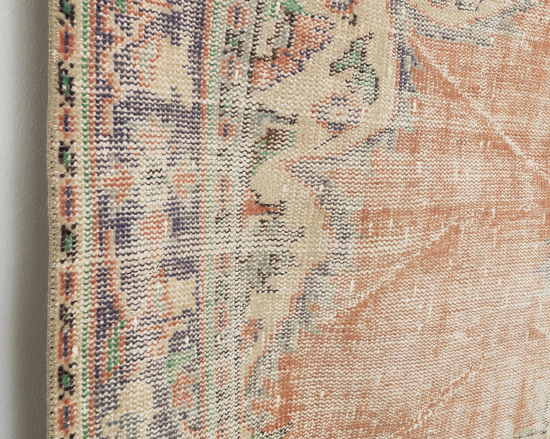 Multicolor Turkish Oushak Rug 6'2" x 9'8" Hand-Knotted | No. VR74012