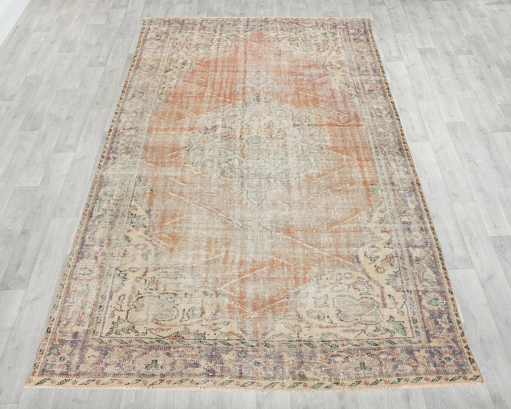 Multicolor Turkish Oushak Rug 6'2" x 9'8" Hand-Knotted | No. VR74012