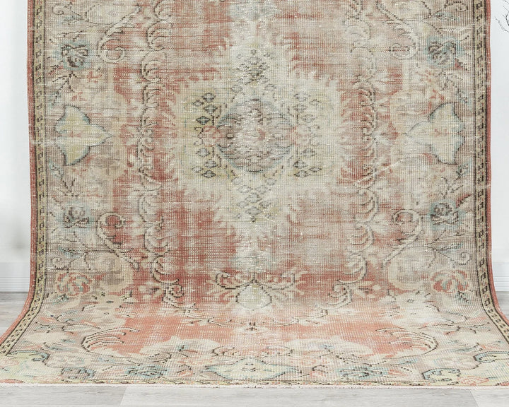 Multicolor Turkish Oushak Rug 5' 8" x 9' 2" Hand-Knotted | No. VR74127