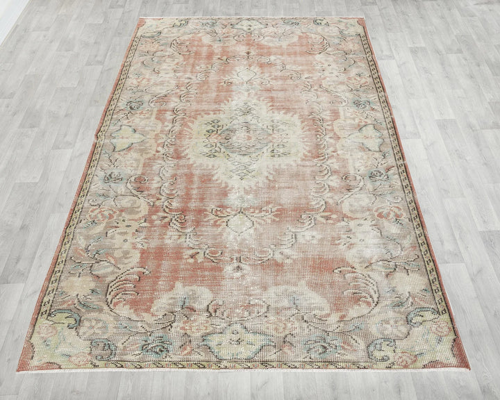 Multicolor Turkish Oushak Rug 5' 8" x 9' 2" Hand-Knotted | No. VR74127