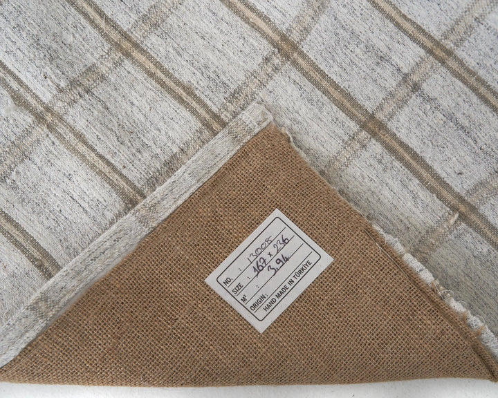Gray Turkish Kilim Rug 5'6" x 7'10" Flat-Weave | No. VR74175
