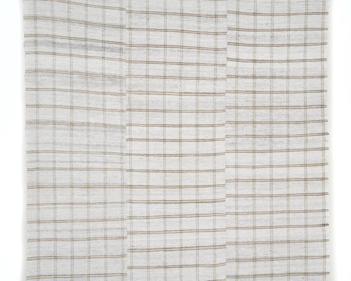 Gray Turkish Kilim Rug 5'6" x 7'10" Flat-Weave | No. VR74175